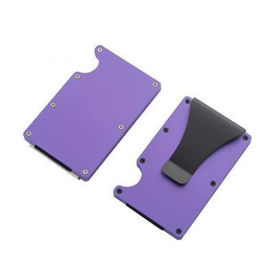 Portefeuille de carte en aluminium à blocage RFID réutilisable/portefeuille slim pour hommes en métal intelligent/portefeuille en aluminium minimaliste