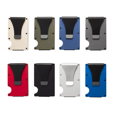 Portefeuille de carte en aluminium à blocage RFID réutilisable/portefeuille slim pour hommes en métal intelligent/portefeuille en aluminium minimaliste