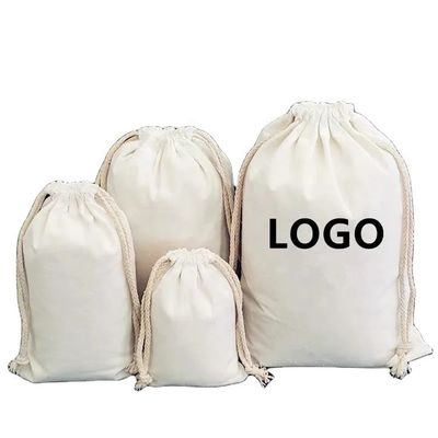 Logo personnalisé accepté 100% coton organique sac en toile pour emballage cadeau personnalisé