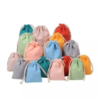 Logo personnalisé accepté 100% coton organique sac en toile pour emballage cadeau personnalisé