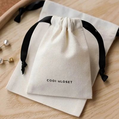 Logo personnalisé accepté 100% coton organique sac en toile pour emballage cadeau personnalisé