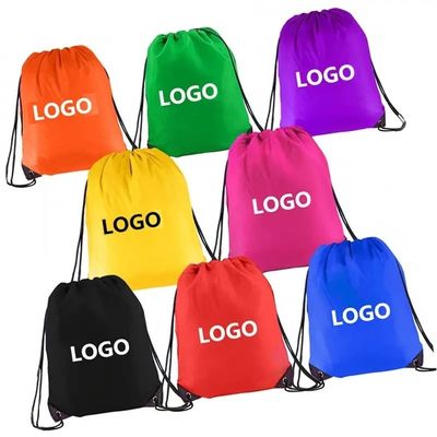 Fermeture à cordes en nylon polyester motif géométrique sac à dos à cordes pour gym et voyage