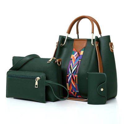 2022 Mode 4 pièces Ensemble de sac à épaule en cuir en PU pour la vie quotidienne à l'école