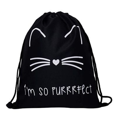 Acceptable OEM/ODM Petit sac à cordes plié en nylon polyester pour gym et voyage