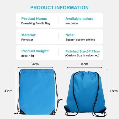 Sac à dos à l' école Trolley Logo personnalisé Nylon dessiner la corde sac à dos avec matériau imperméable