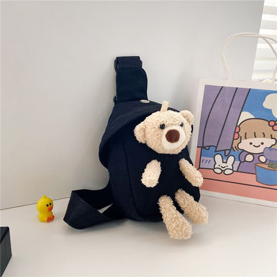 Mini sac en toile 2024 Sac à poitrine d'ours mignon pour garçons et filles Couleur personnalisée