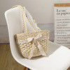 Fermeture ouverte Sac à paille personnalisé de couleur Sac tissé à la dentelle pour femmes de plage