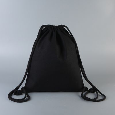 Sac à cordes en satin de mode avec maille et couleur personnalisée de taille moyenne 30-50 cm