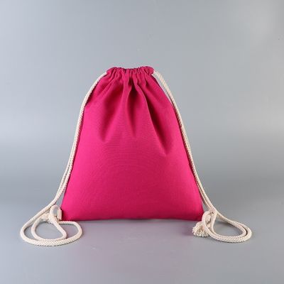 Sac à cordes en satin de mode avec maille et couleur personnalisée de taille moyenne 30-50 cm