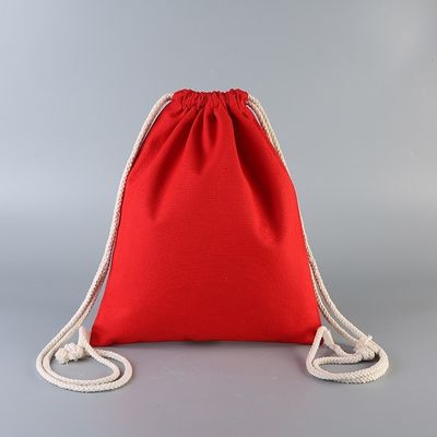 Sac à cordes en satin de mode avec maille et couleur personnalisée de taille moyenne 30-50 cm