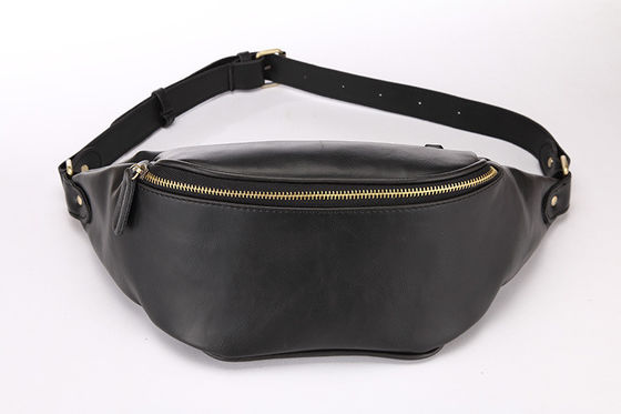 2024 Black Pu Leather Petit Paquet de téléphone portable Fermeture à fermeture éclair sécurisée pour votre téléphone