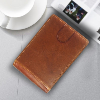 Le plus récent et à la mode 100% en cuir authentique, porte-monnaie pour homme avec poche à pièces et logo personnalisé