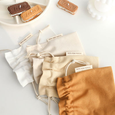 Sac à cordes en coton durable naturel écologique de couleur personnalisée et coton biologique