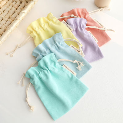 Sac à cordes en coton durable naturel écologique de couleur personnalisée et coton biologique