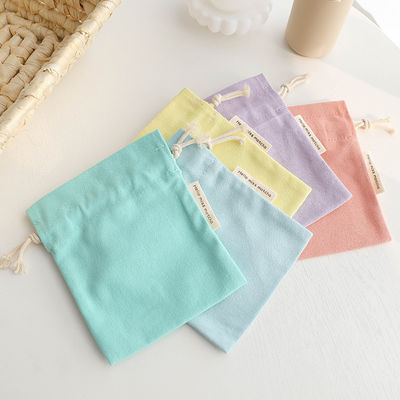 Sac à cordes en coton durable naturel écologique de couleur personnalisée et coton biologique
