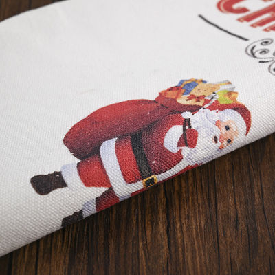 Logo personnalisé 2022 sac de Noël à cordes 100% coton chaussettes de Noël bonbons noix sac cadeau
