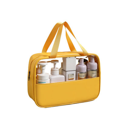 Type de modèle solide Transparent PU maquillage brosse beauté sac de soin de la peau pour logo personnalisé