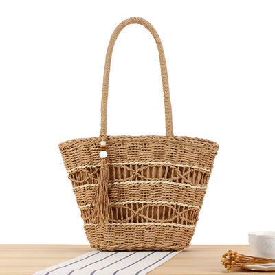 Couleur personnalisée Mode Sacs de plage d'été Femme Lady Straw Messenger Sacs à main