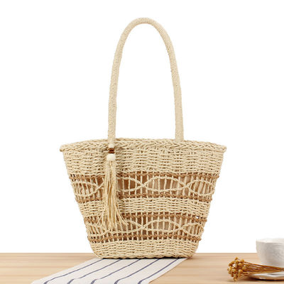 Couleur personnalisée Mode Sacs de plage d'été Femme Lady Straw Messenger Sacs à main
