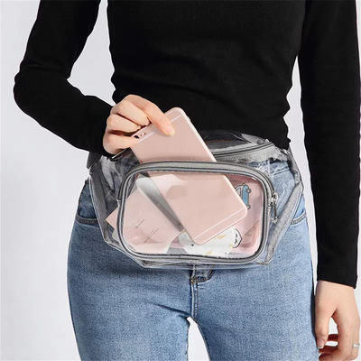 Confectionné sur mesure en PVC résistant à l'eau en extérieur Pack Fanny clair OEM / ODM Parfait pour les hommes et les femmes en déplacement
