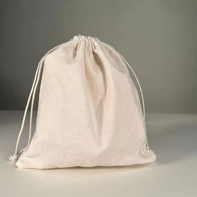 Logo personnalisé imprimé en toile organique coton sac à cordes pour les bijoux emballage demande