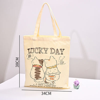 Logo personnalisé Sac en toile à poignée noire 100% coton pour vos besoins commerciaux