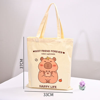 Logo personnalisé Sac en toile à poignée noire 100% coton pour vos besoins commerciaux