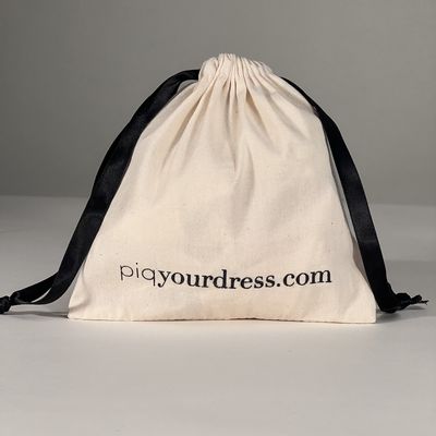 Cadeaux Taille personnalisée Petit Gros Sac de mousseline blanche Bijoux toile de coton sac à cordes