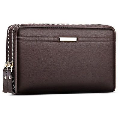 Poche avant pour homme en cuir authentique portefeuille personnalisé portefeuille de logo mince porte-cartes de blocage RFID