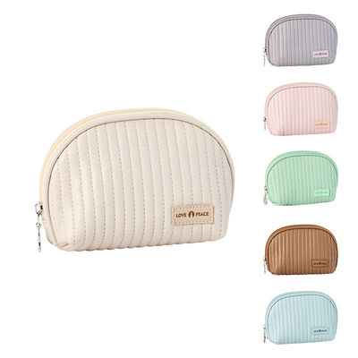 Logo en cuir sacs cosmétiques style gâteau maquillage organisateur sacs pour les cosmétiques commodité