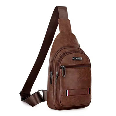 Logo personnalisé mode sacs à dos en cuir en PU pour hommes pour voyages en plein air
