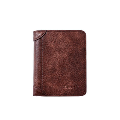 Portefeuille en cuir à grains complets pour homme détachable Bifold Crazy Horse Portefeuille en marron rétro