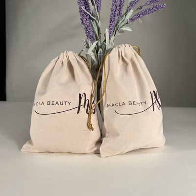 Logo personnalisé Sac à cordes en coton pour sac scolaire Trolley Museline écologique