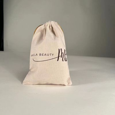 Logo personnalisé Sac à cordes en coton pour sac scolaire Trolley Museline écologique
