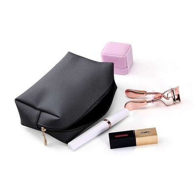 Sac cosmétique de maquillage non tissé Fermeture à glissière durable Sacoche lavable Eco Friendly Pink OEM/ODM