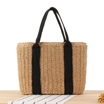 Sac à main en paille de grande capacité