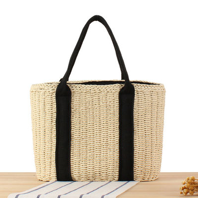 Sac à main en paille de grande capacité