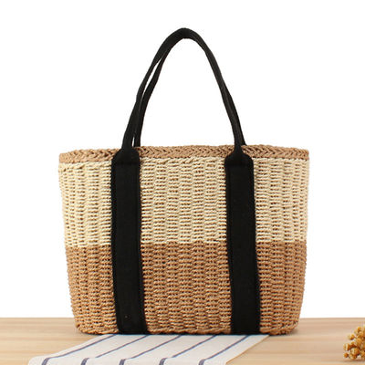 Sac à main en paille de grande capacité