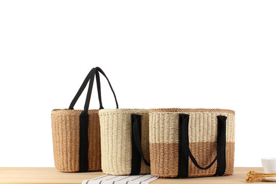 Sac à main en paille de grande capacité