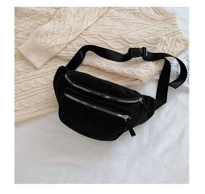 Acceptable OEM/ODM Femmes sacs de taille pour les sports de plein air Gymnase de course Fanny Pack Corduroy