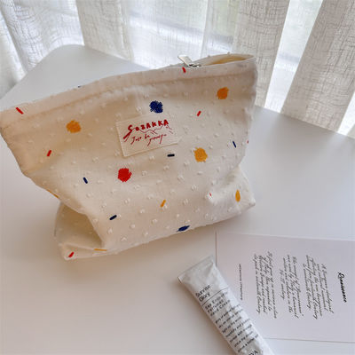 Sac de maquillage en cuir de vache personnalisé imprimé Portatif sac à main pour femmes Poche cosmétique