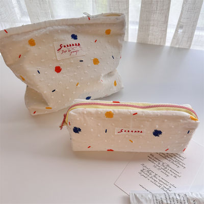 Sac de maquillage en cuir de vache personnalisé imprimé Portatif sac à main pour femmes Poche cosmétique