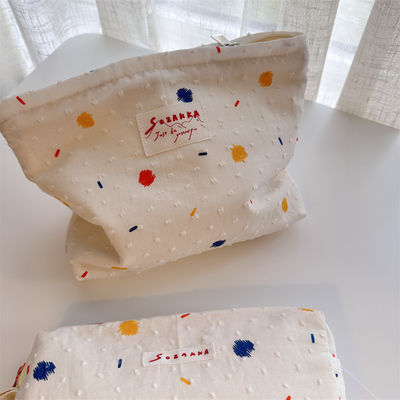 Sac de maquillage en cuir de vache personnalisé imprimé Portatif sac à main pour femmes Poche cosmétique