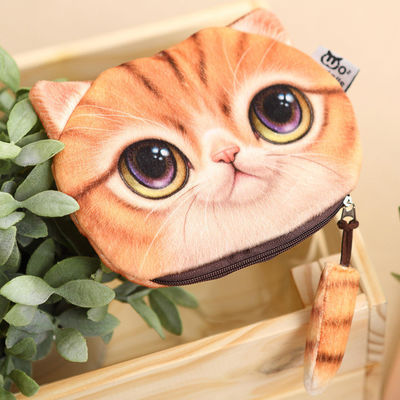 Couleur personnalisée Portefeuille pour enfants Petite fille porte-monnaie Porte-monnaie dessin animé 3D Chiffre de fermeture à glissière Kawaii Porte-monnaie Porte-monnaie