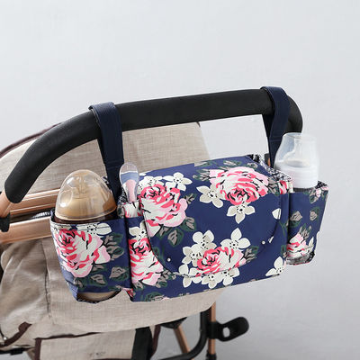 Sac de couche quotidienne pratique Sac suspendu pour poussette avec empreintes d'animaux et grand rangement