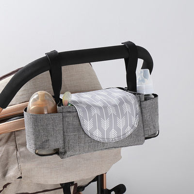 Sac de couche quotidienne pratique Sac suspendu pour poussette avec empreintes d'animaux et grand rangement