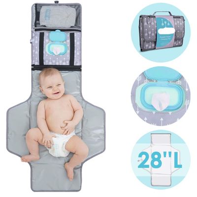 Sac à couches de bébé de couleur personnalisée Mode Sac à couches de couches Nappy Wet Bag avec motif solide