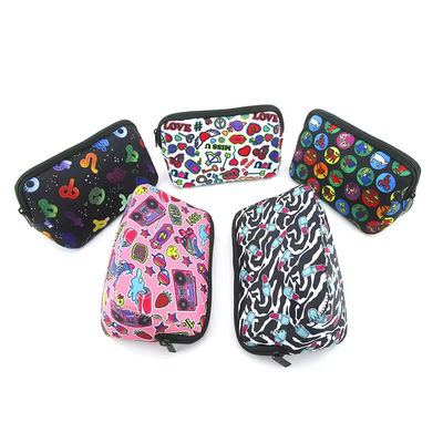 Logo personnalisé sac de maquillage cosmétique en néoprène sublimation sac à main pour femmes