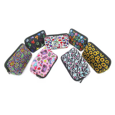 Logo personnalisé sac de maquillage cosmétique en néoprène sublimation sac à main pour femmes