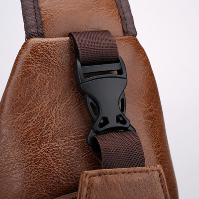 Sac de messager en cuir en PU imperméable à l'eau de couleur personnalisée pour le bureau des hommes Petites mallettes